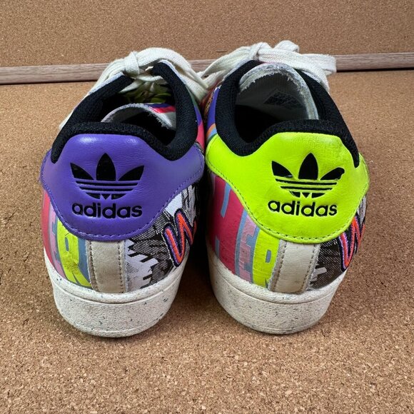 Adidas X Kris Andrew Superstar Pride Neon Embroidered Sneaker Mens Size 10 - Picture 3 of 7